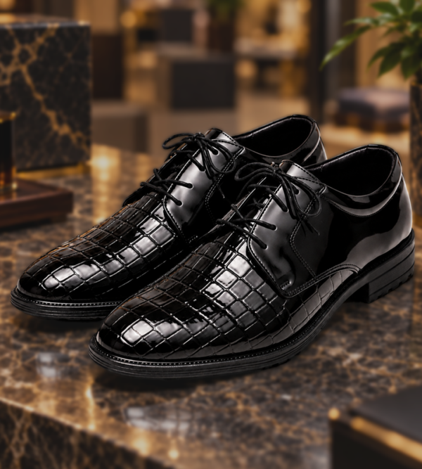 1789999105_rtghjhgfd Men’s Classic Crocodile-Texture Oxford Formal Shoes, Stylish Lace-Up Footwear for Office & Special Events